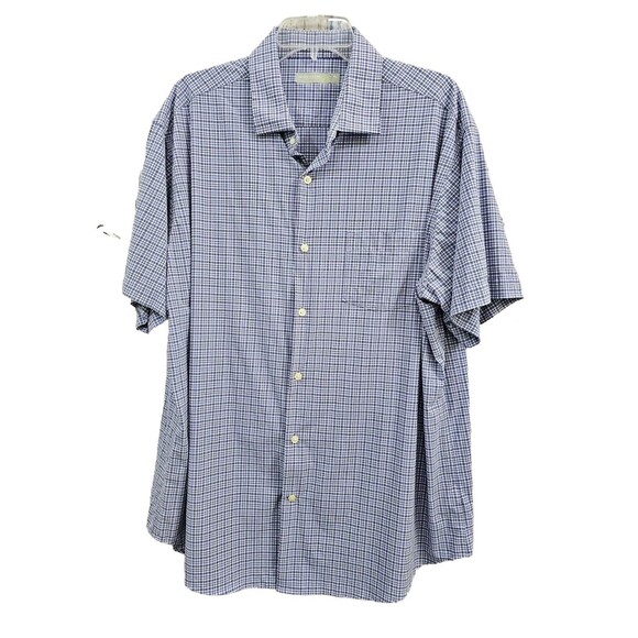 GC Men's XL Peter Millar Featherweight Short Sleeve button Up Dress Shirt Top - Picture 1 of 8